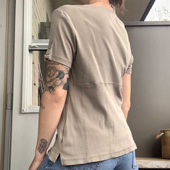 Khaki Green Vintage Slouchy Tactical T - Picture 3 of 3
